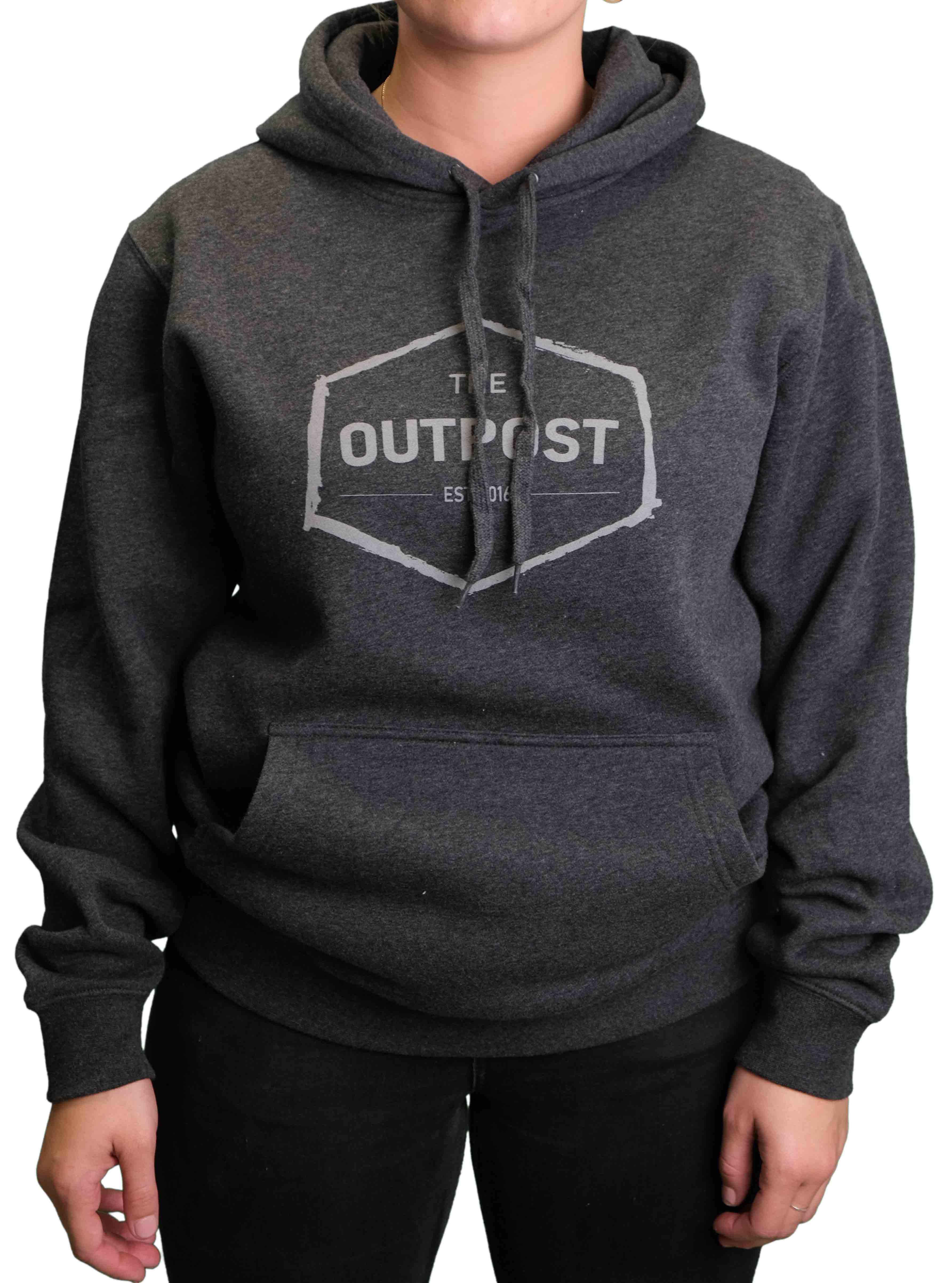OUTPOST BADGE HOODIE | DARK GREY