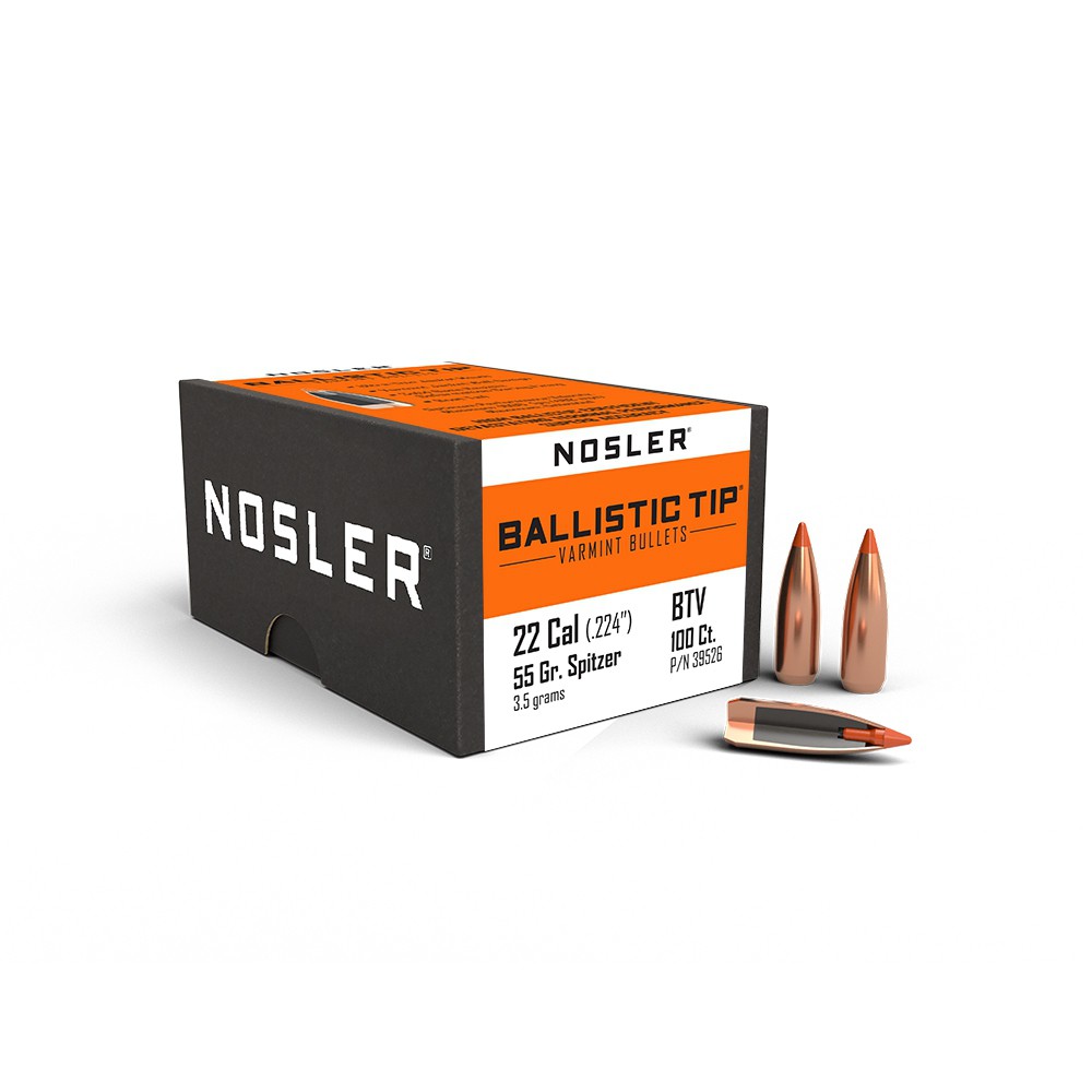 NOSLER .22 CAL (.224) 55GR BALLISTIC TIP VARMINT | 100PK NOSLER .22 CAL (.224) 55GR BALLISTIC TIP VARMINT | 100PK