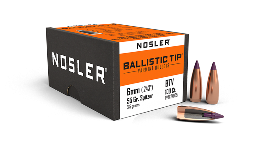 NOSLER 6MM (.243") 55 GR BALLISTIC TIP | 100 PACK