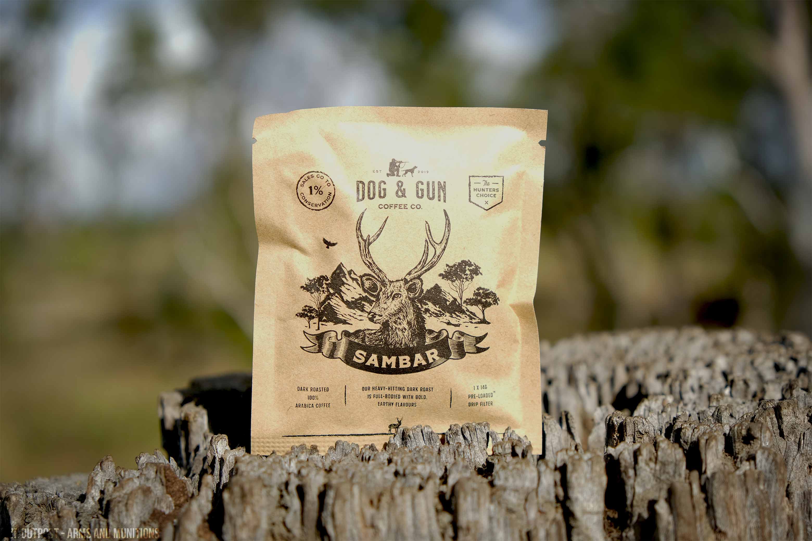 DOG AND GUN COFFEE SAMBAR DARK ROAST | 7 PACK