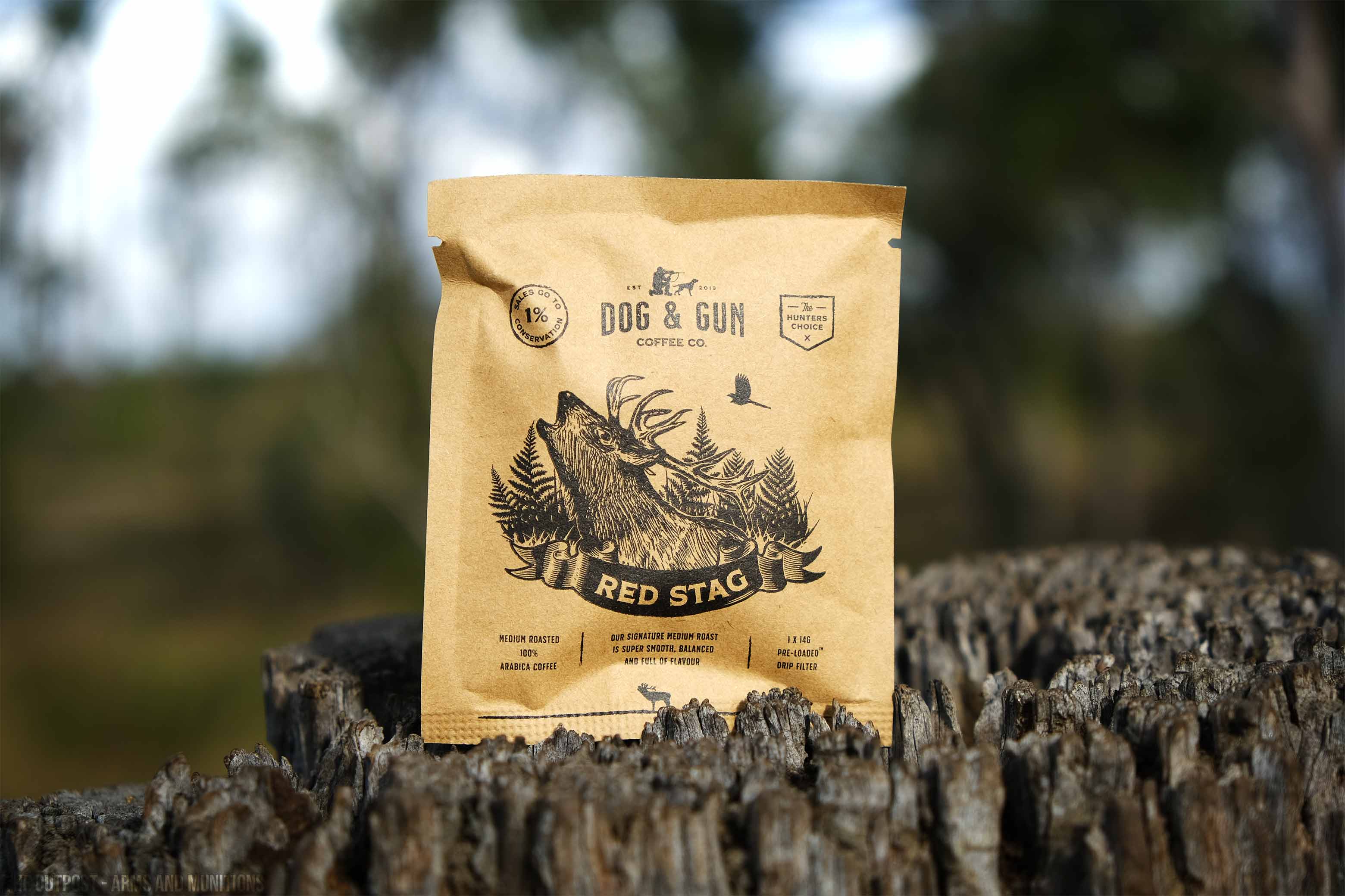 DOG AND GUN COFFEE RED STAG MEDIUM ROAST | 7 PACK
