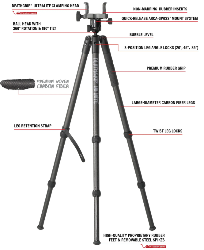 BOG DEATHGRIP INFINITE ARCA-SWISS TRIPOD CARBON FIBRE