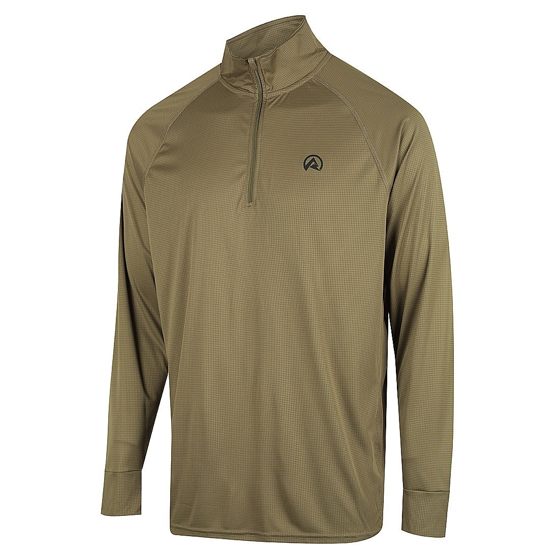 RIDGELINE MEN'S PERFORMANCE ZIP TOP DARK KHAKI RIDGELINE MEN'S PERFORMANCE ZIP TOP DARK KHAKI