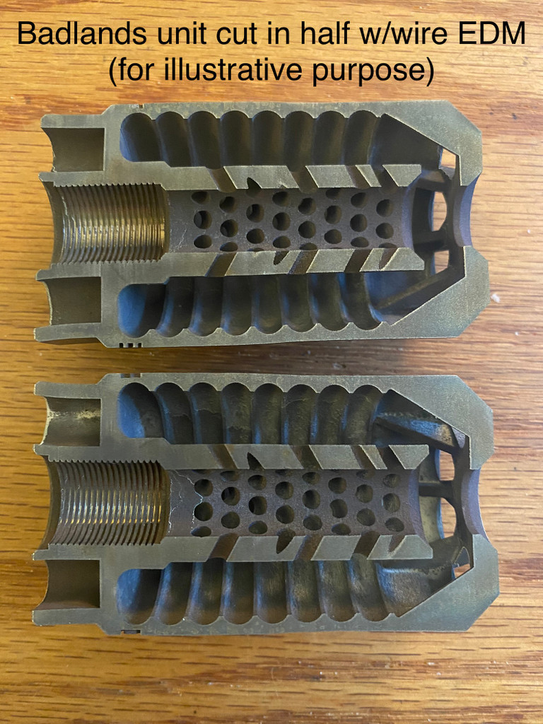 SHARPS BROS BADLANDS MUZZLE BRAKE AND BLAST DEFLECTOR 1/2X28