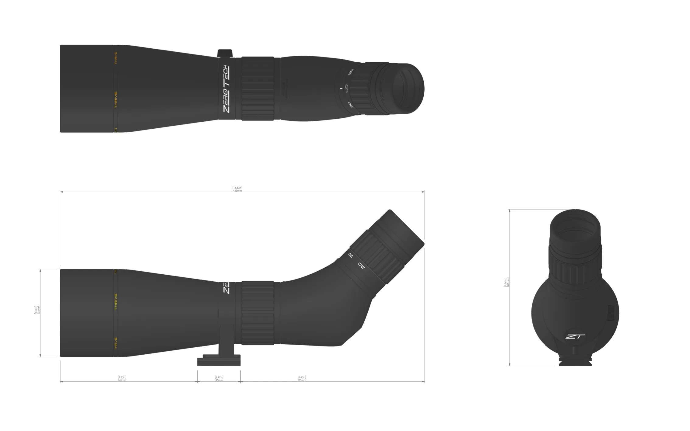ZEROTECH THRIVE 20-60X85 SPOTTING SCOPE