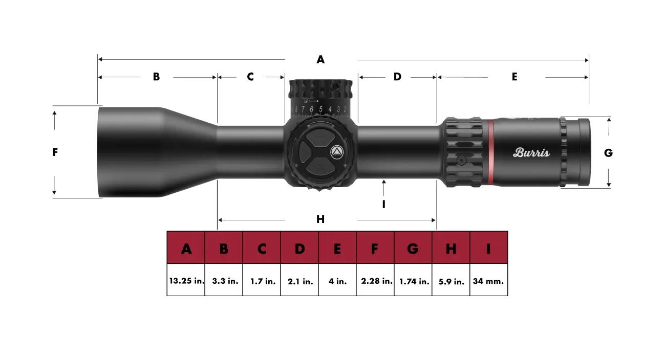 BURRIS XTR PS 3.3-18x50MM SCR2 MIL ILLUM