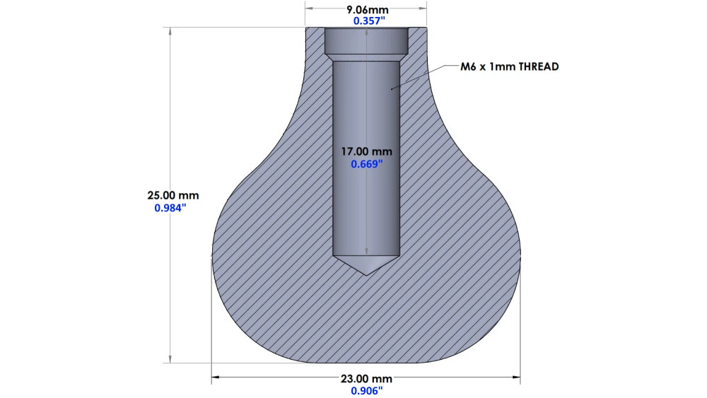 CHASSIS SYSTEMS TBK LITHGOW BOLT KNOB TITANIUM