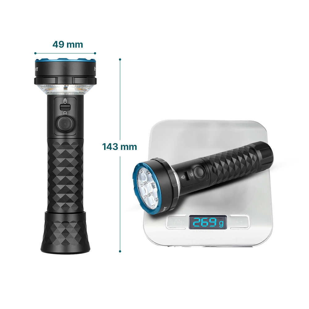 OLIGHT PROWESS USB-C RECHARGABLE BIDIRECTIONAL TORCH WITH DUAL-DIRECTION LIGHTING