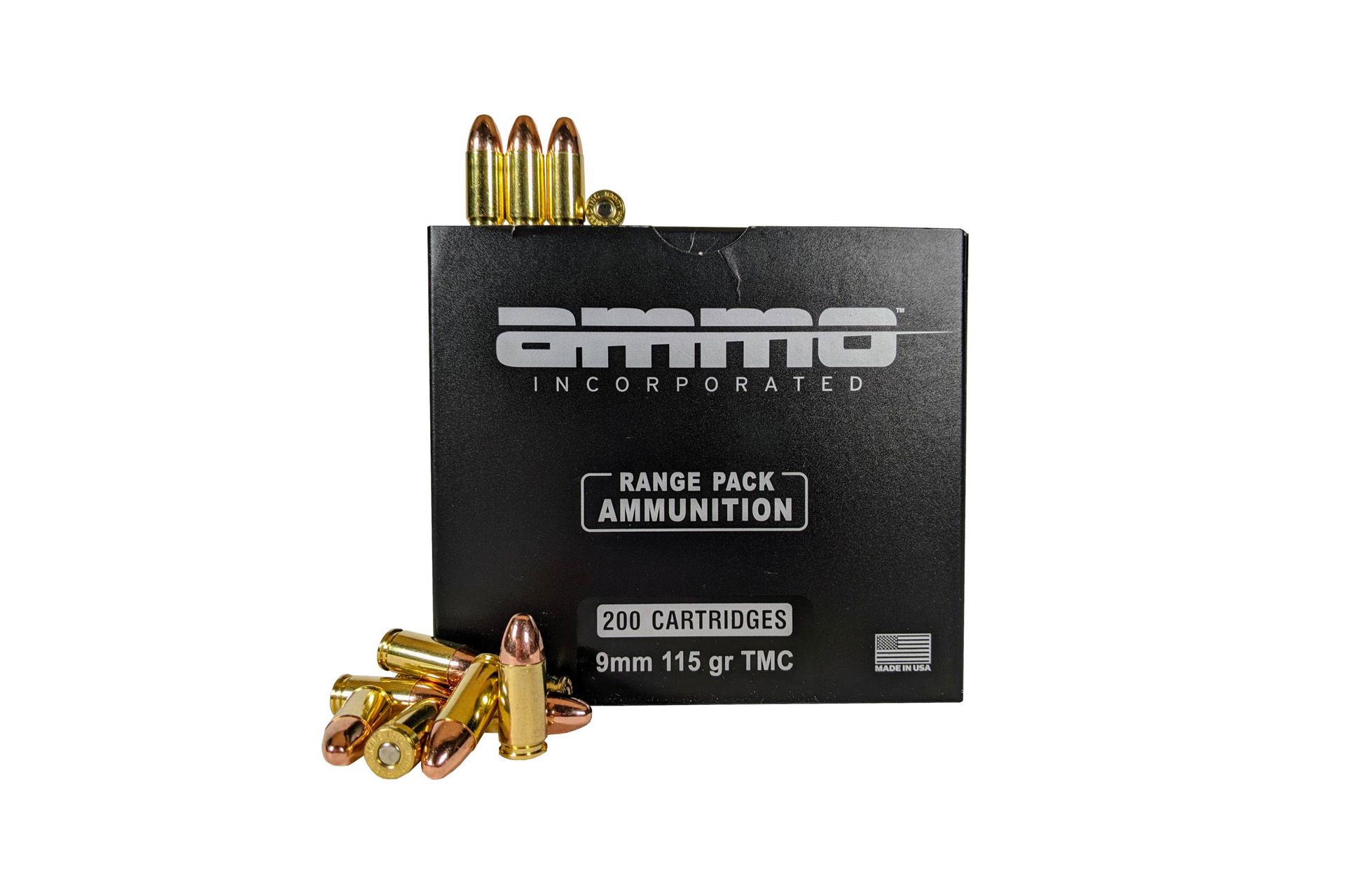 AMMO INC 9MM LUGER 115GR TMC 200PK