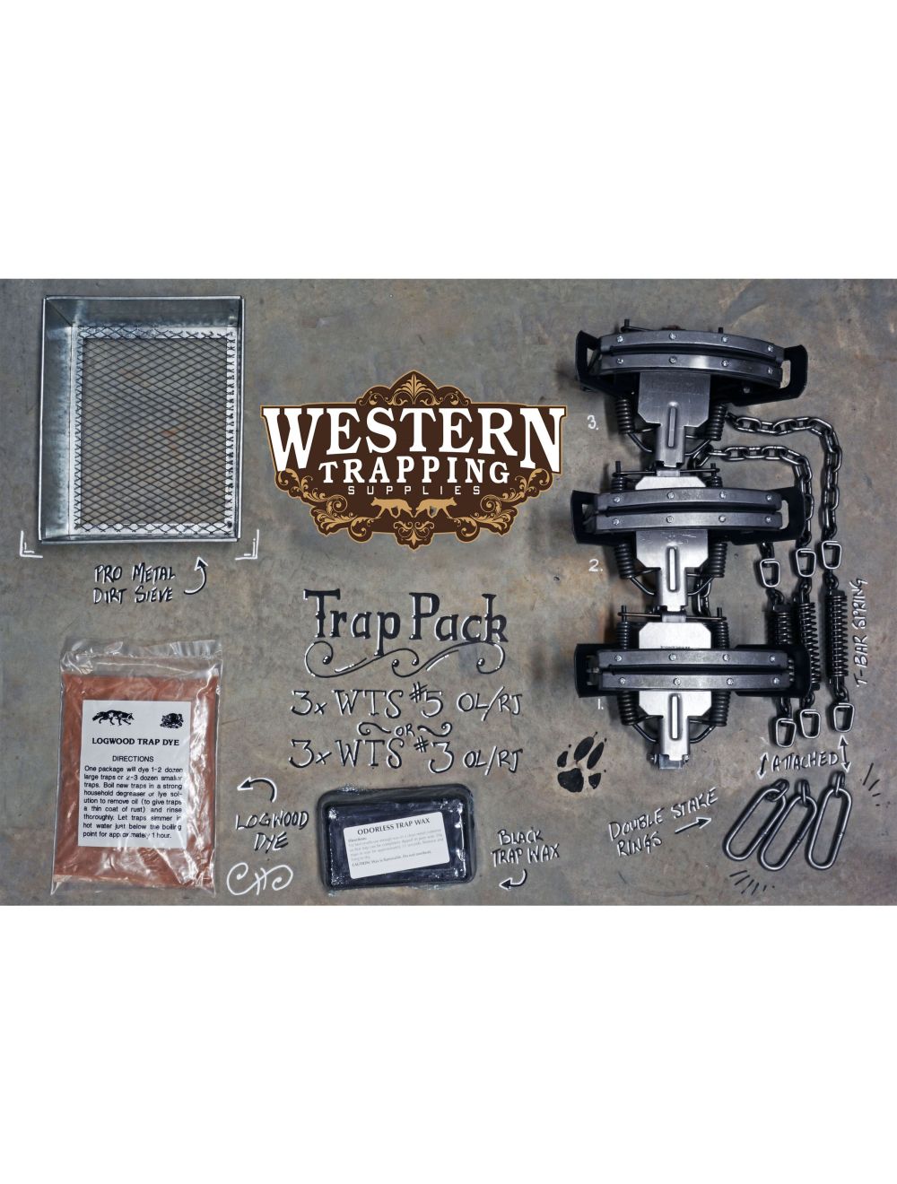 WESTERN TRAPPING SERVICES WTS3 OFFSET LAMINATED TRAP PACK