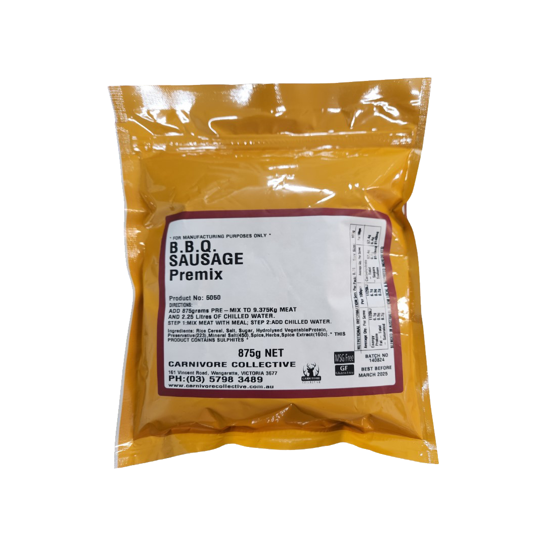 CARNIVORE COLLECTIVE BBQ SAUSAGE SEASONING 875G (GF)