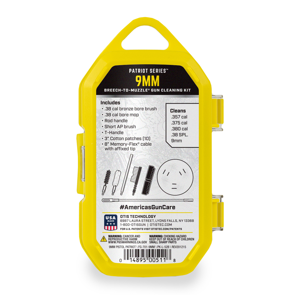 OTIS PATRIOT SERIES PISTOL CLEANING KIT | 9MM/.38 CAL