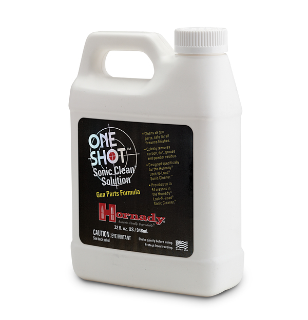 HORNADY ONE SHOT SONIC CLEAN GUN PARTS SOLUTION | 32 FL OZ.
