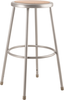 Heavy Duty Fixed Height Round Steel Stool - NPS 6200 **30"H - Grey Frame**