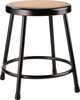 Heavy Duty Fixed Height Round Steel Stool - NPS 6200 **18"H - Black Frame**