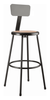 Heavy Duty Fixed Height Round Steel Stool - NPS 6200 **30"H - Black Frame with Optional Backrest**