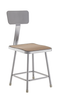 Heavy Duty Fixed Height Square Steel Stool - NPS 6300 **18"H with Optional backrest**