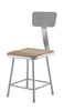 Heavy Duty Fixed Height Square Steel Stool - NPS 6300 **18"H with Optional backrest**