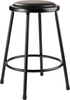 Heavy Duty Vinyl Padded Fixed Height Round Steel Stool - NPS 6400 **24"H - Black Frame**