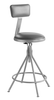 Heavy Duty Vinyl Padded Adjustable Height Swivel Steel Stool - NPS 6524H **With Optional Backrest**