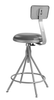 Heavy Duty Vinyl Padded Adjustable Height Swivel Steel Stool - NPS 6524H **With Optional Backrest**