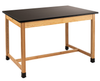 Chem-Res Fixed Height Wood Frame Science Table - NPS **42"W x 60"L x 36"H** Chem-Res Fixed Height Wood Frame Science Table - NPS **42"W x 60"L x 36"H**