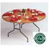 Wood Grain or Stone Look Round Deluxe High Pressure Fixed Height Folding Table - Correll CF Series QSP