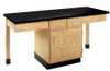 Kinetic Double-Faced Four-Person Lab Table with Phenolic Top - Diversified 2004K-D