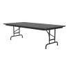 Wood Grain or Stone Look Rectangular Deluxe High Pressure Adjustable Height Folding Table - Correll CFA Series QSP