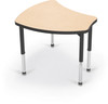 Hierarchy Shapes Desk - MooreCo 11030X - Fusion Maple Top - Black Leg Color