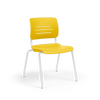 KI Grazie GLCAPC Four Leg Polypropylene Armchair with Casters SHOWN WITHOUT ARMS OR CASTERS