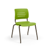 KI Grazie GLCAPC Four Leg Polypropylene Armchair with Casters SHOWN WITHOUT ARMS OR CASTERS