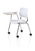 KI Grazie GLTAPCLH Polypropylene Flip Up Tablet Arm Chair with Casters