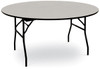 Plywood Core 60 inch Grey Glace Round Folding Table - Midwest R60EF-QS