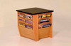 Wooden Mallet DM1-BG End Table with Magazine Pockets with Black Granite Look Top