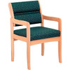 Wooden Mallet DW3-1D Dakota Wave Valley Series Guest Chair  Standard Base