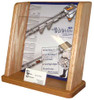 Wooden Mallet LHT1 Literature Display with Business Card Holder Countertop Rack