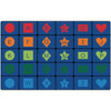 Carpets for Kids 3234 Simple Shapes Seating Rug 8' 4" x 13' 4" 