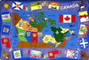 Joy Carpets 1455-C Flags of Canada Rug 5ft 4in x 7ft 8in 