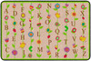 Blooming Alphabet Tan Carpet - Flagship FE274