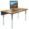 Allied Four Leg Computer and Training Pedestal Tables with High Pressure Laminate Top and Wire Management Tray