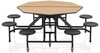 KI ECTOC270508PY CafeWay Octagonal Cafeteria Table with 8 Stools