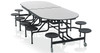 KI ECTEL270508PY CafeWay Racetrack Cafeteria Table with 8 Stools