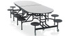 KI ECTEL271012PY CafeWay Racetrack Cafeteria Table with 12 Stools