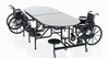 KI ECTEL291010PY CafeWay Racetrack Cafeteria Table with 10 Stools and 2 Wheelchair Entries