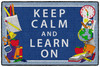 Blue Keep Calm and Learn On Mat - Flagship  Flagship CE347
