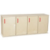 Wood Designs C46300F Contender Four Section Stackable Lockers with Doors