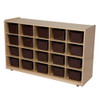 Wood Designs WD14502 20 Tray Storage with Brown Trays