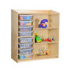 Wood Designs WD15131 Sensorial Discovery Shelving with 4 inch Translucent Trays