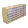 30 Letter Tray Storage Unit with Translucent Trays - Wood Designs WD17561